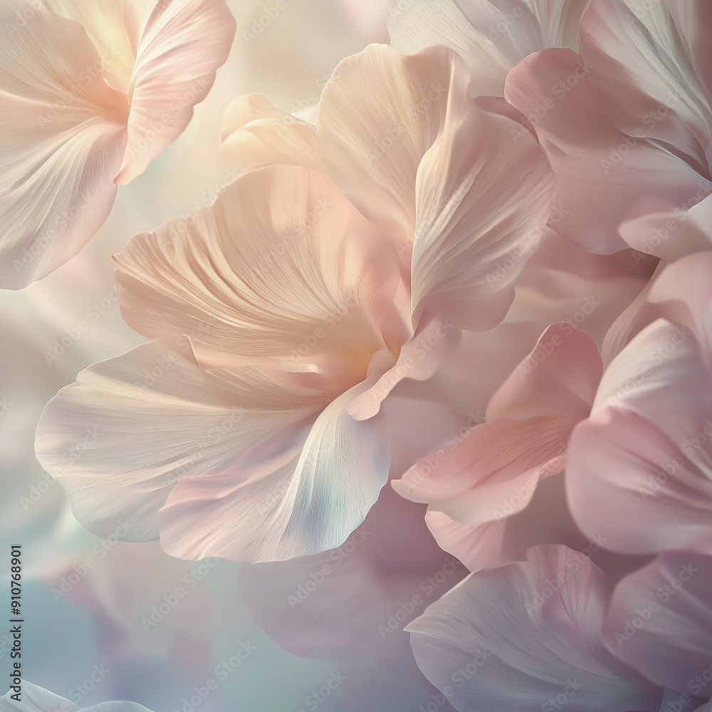 A soft-focus floral background with delicate petals and muted pastel tones A soft-focus floral background with delicate petals and muted pastel tones