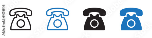 Telephone icon Simple outline illustration