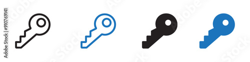 Key icon Simple outline illustration