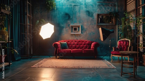 A Modern photo studio with professional equipment perfect for photography, tv, film, drama etc.