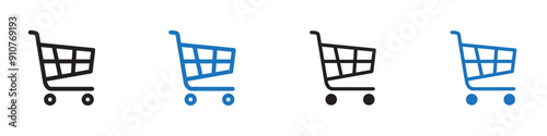 Shopping icon Simple outline illustration