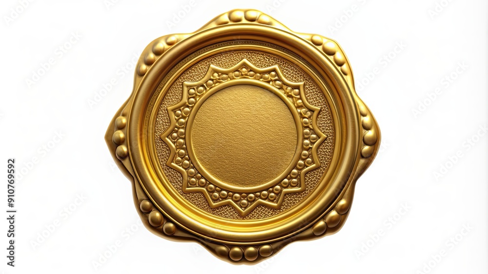 Gold metallic seal with intricate design , gold, metallic, seal, emblem, award, certification, shiny, luxury, texture Gold metallic seal with intricate design , gold, metallic, seal, emblem, award, certification, shiny, luxury, texture