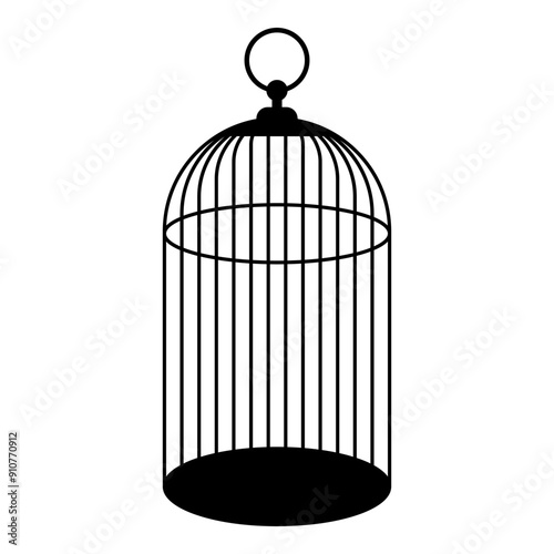 Bird cage icon isolated on white background