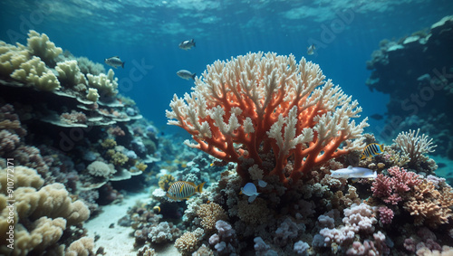 coral reef with fish