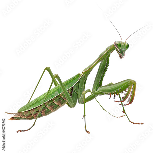 Praying mantis isolated on transparent background