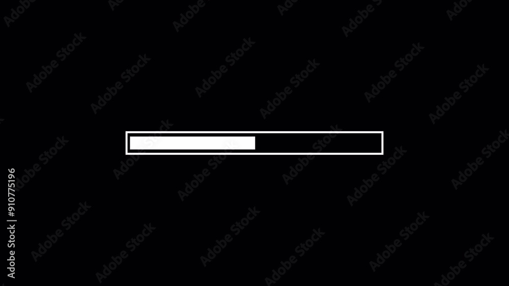 progress bar animation with alpha channel, white loading bar animate on ...