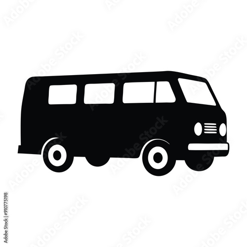 van silhouette vector icon design