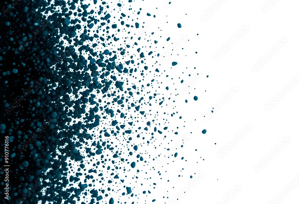 White background displaying a gradient effect of dark blue dots with a mixture of sharp fragments White background displaying a gradient effect of dark blue dots with a mixture of sharp fragments