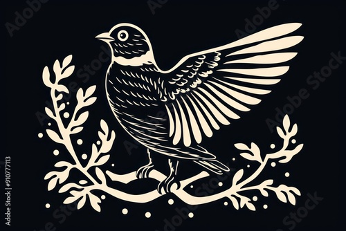 Wallpaper Mural Owl animal black bird. Torontodigital.ca