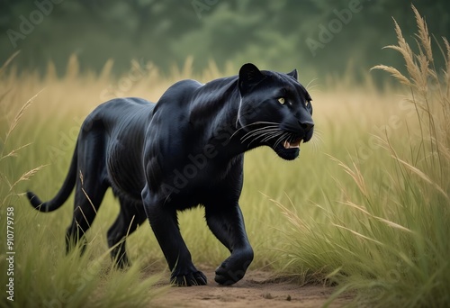 black leopard cub