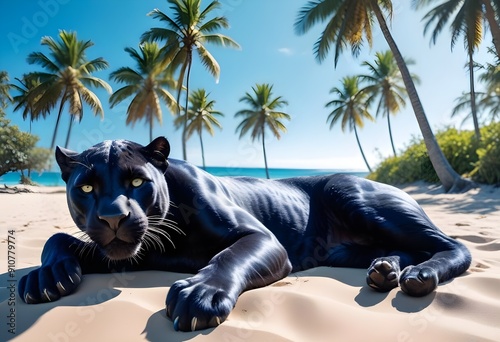 tiger on the beach
