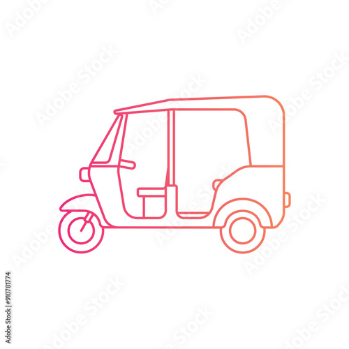 Tuk tuk vector icon