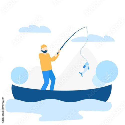 fisherman with rod