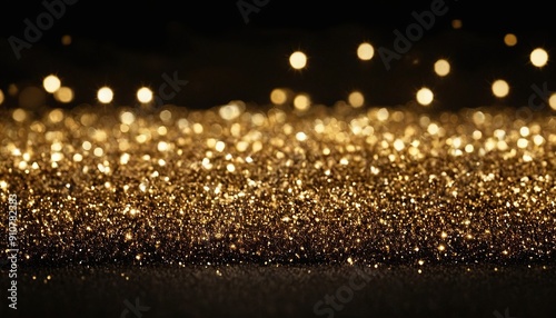 Gold glitter on a black background with a gold glitter free photo10 photo