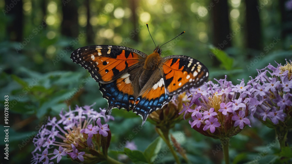 Obraz premium monarch butterfly on flower