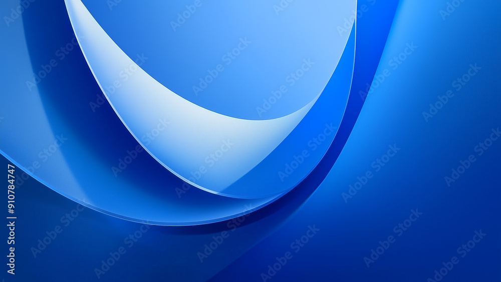 Curved Blue Precisionist Background with Soft Tonal Transitions Curved Blue Precisionist Background with Soft Tonal Transitions