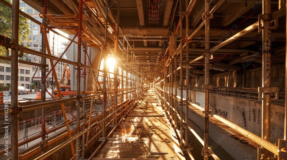 Scaffolding in infrastructure projects supports civil engineering tasks such as bridge construction, tunnel maintenance, and road repairs Scaffolding in infrastructure projects supports civil engineering tasks such as bridge construction, tunnel maintenance, and road repairs