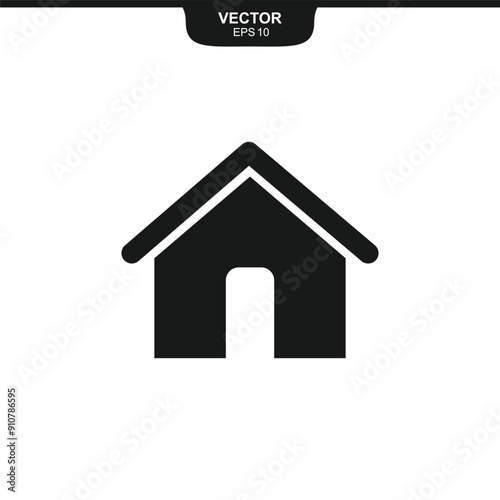 Home icon. House symbol illustration vector to be used in web applications. House flat pictogram isolated