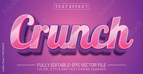 Crunch pink font Text effect editable