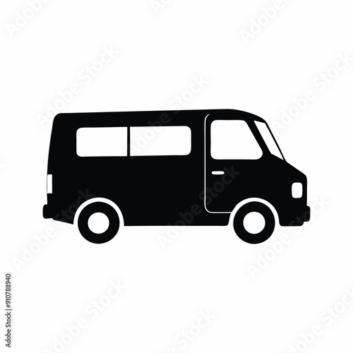 van silhouette vector icon design
