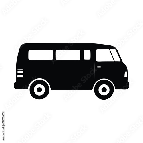 van silhouette vector icon design