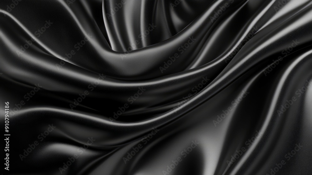 Fototapeta premium Black silk