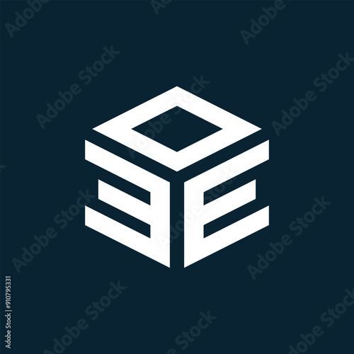 Letter EEO building vector monogram logo design template. Building Shape EEO logo
