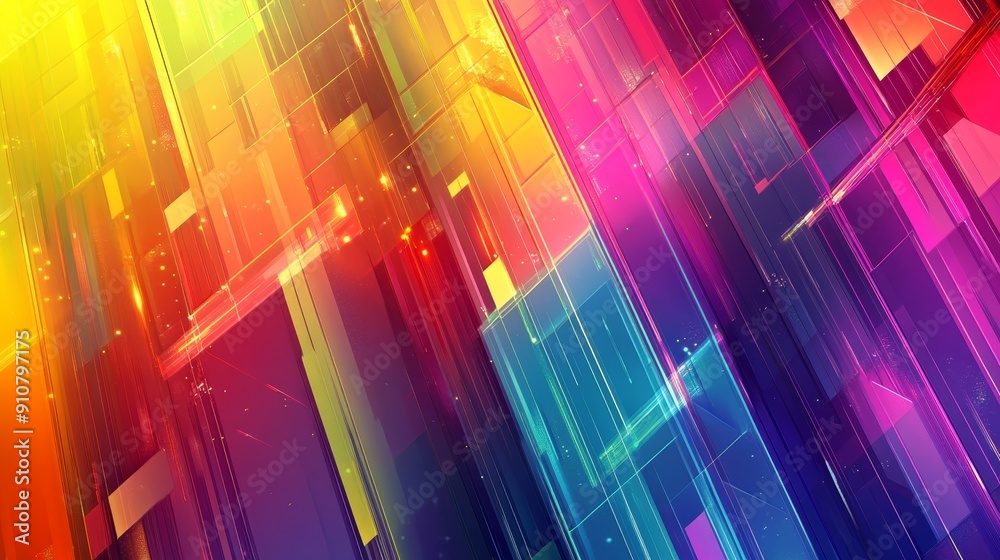 Vibrant and Geometric Abstract Background with Colors Vibrant and Geometric Abstract Background with Colors