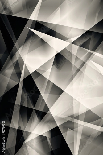 Retro style geometric background in black and white 