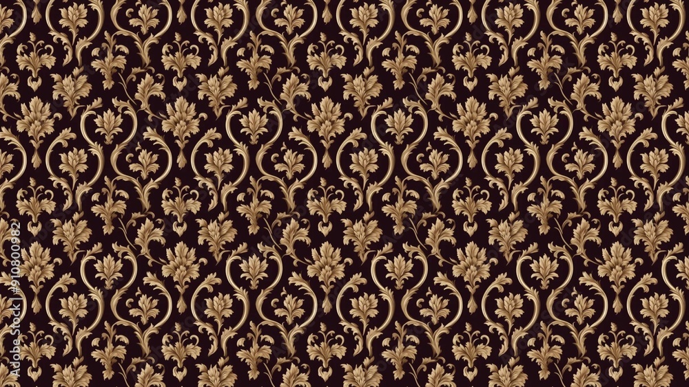 Seamless pattern with damask motif Seamless pattern with damask motif