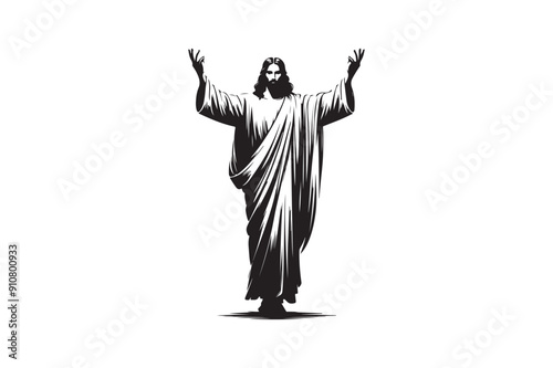 Jesus had silhouette vector illustration