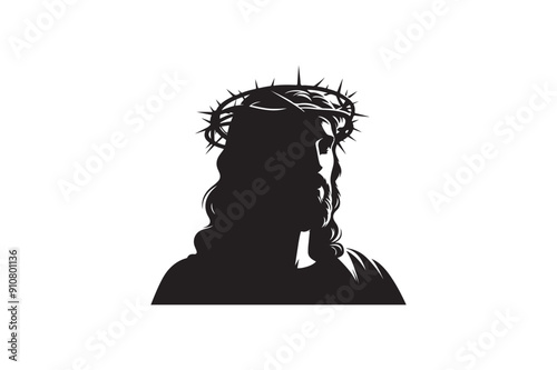 Jesus had silhouette vector illustration