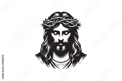Jesus had silhouette vector illustration