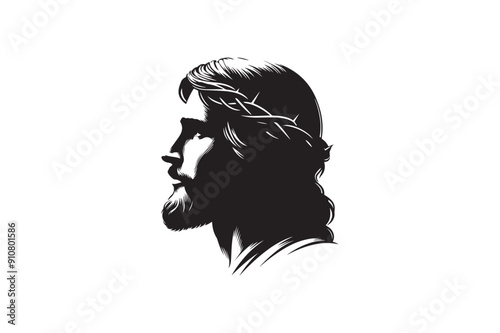 Jesus had silhouette vector illustration