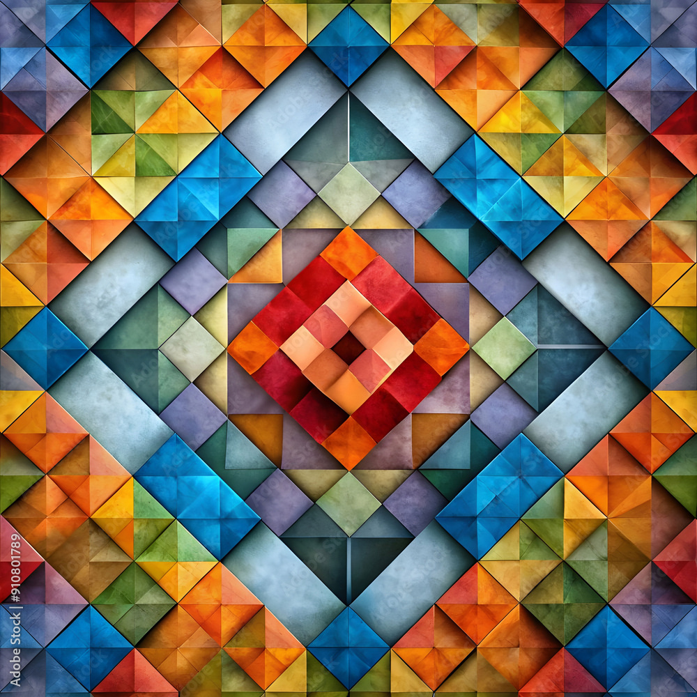Fototapeta premium colourful squares arrangement top view