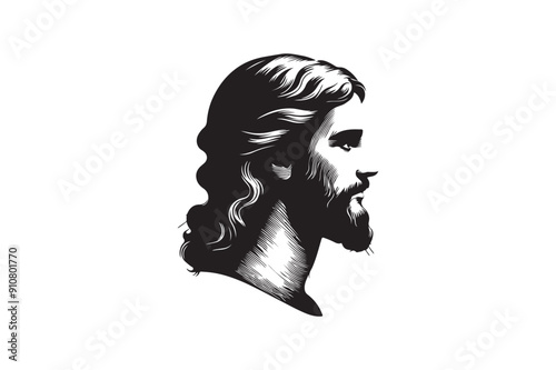 Jesus had silhouette vector illustration
