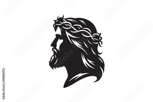 Jesus had silhouette vector illustration
