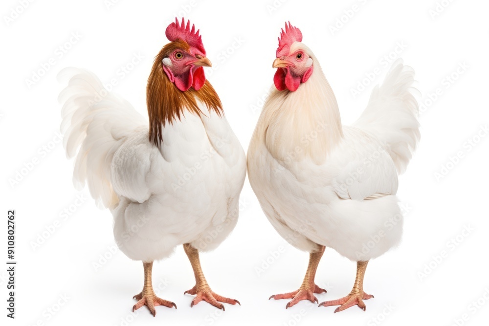 Fototapeta premium Chicken poultry animal white.