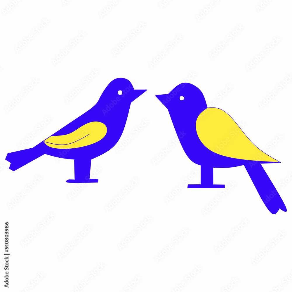 Obraz premium Colorful birds Victor illustration with white background 