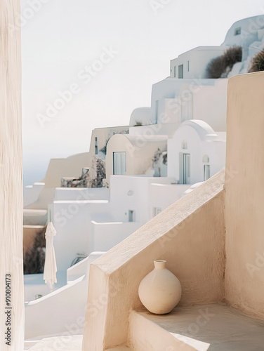 Background Aesthetics White, Mockup Cream, Packaging, Sea and Desert, Santorini, Ceramics, Vases, Beautiful Landscape and Interior, Picnic, Transparent Water, Mockup, Bottle, Clothes