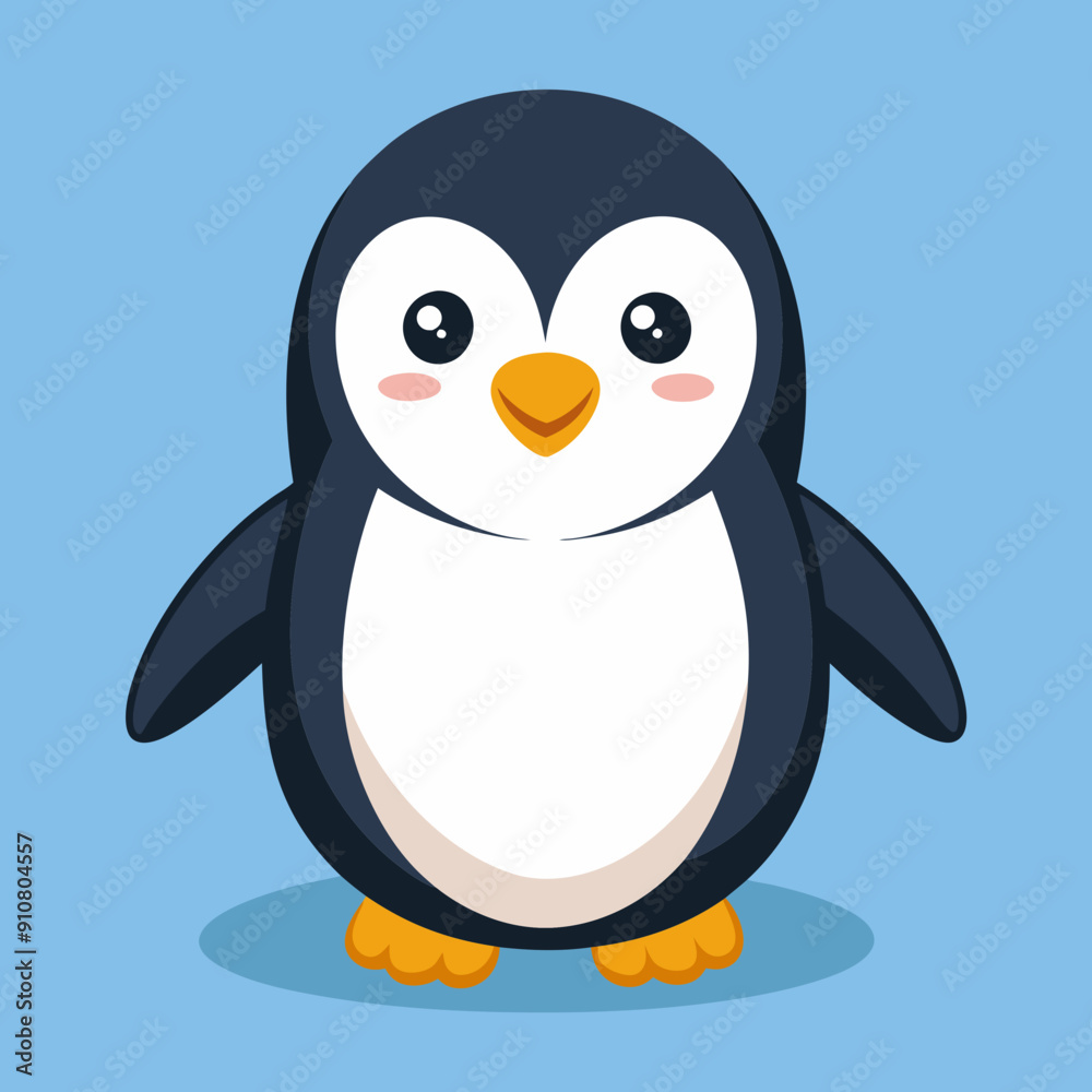 Fototapeta premium penguin on the Blue