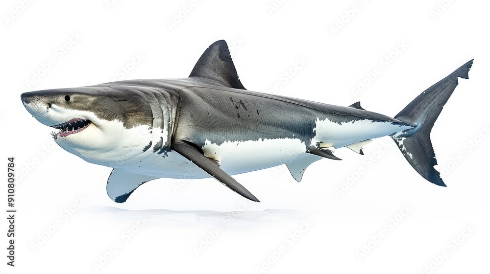 Great White Shark with Open Mouth in mid-air Great White Shark with Open Mouth in mid-air