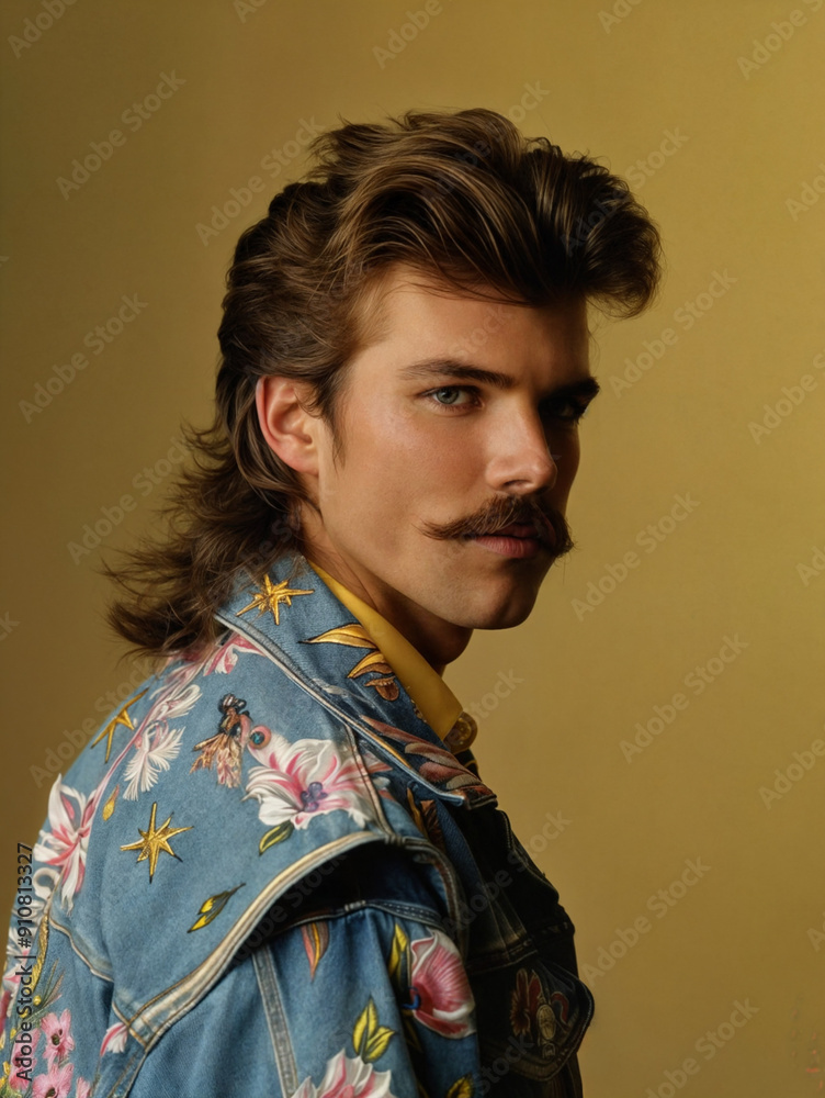 Fototapeta premium Portrait of a man in retro style