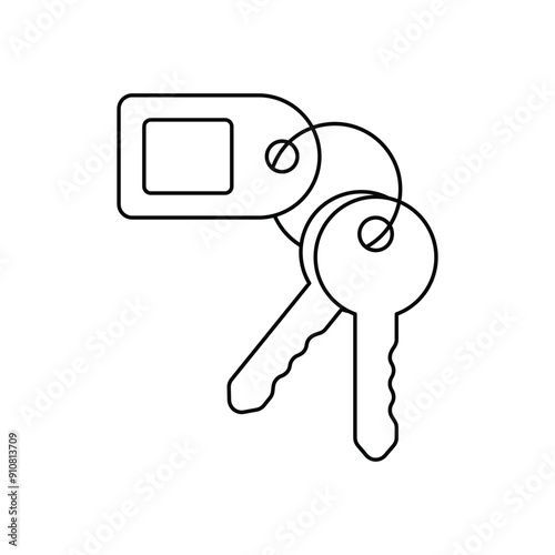 Room Key vector icon