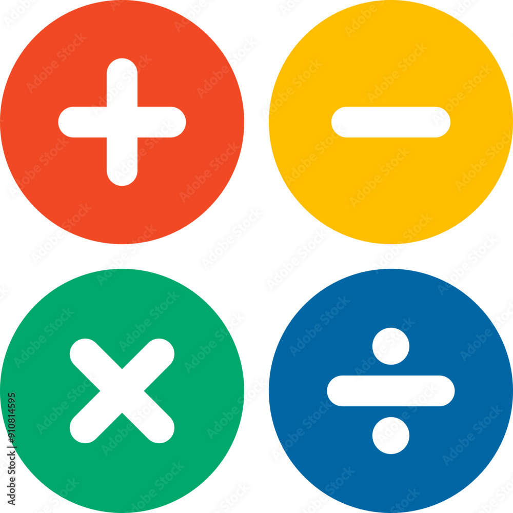 Fototapeta premium Math Calculator Symbol Logo