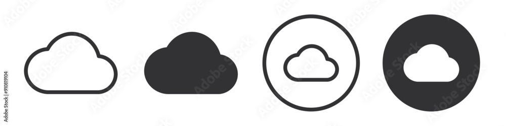 Cloud computing icon Symbol set collection Cloud computing icon Symbol set collection