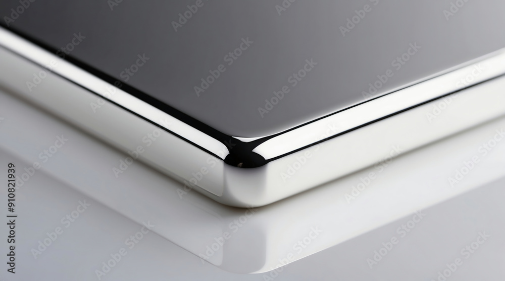 Close-Up of Polished Metal Object Reflecting Surroundings in Soft Lighting Close-Up of Polished Metal Object Reflecting Surroundings in Soft Lighting
