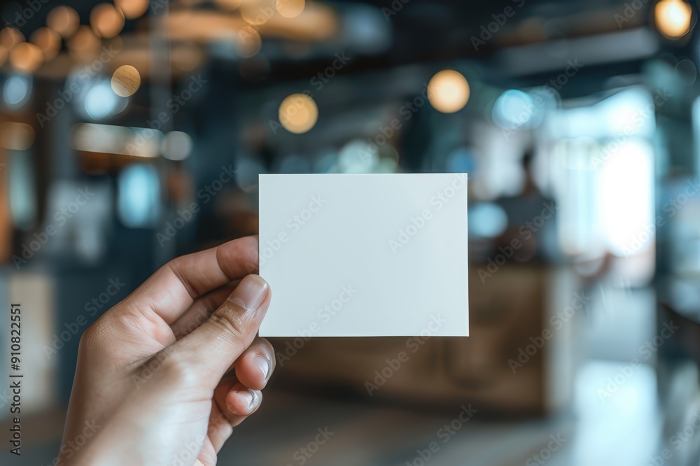 Mockup of a blank business card Mockup of a blank business card