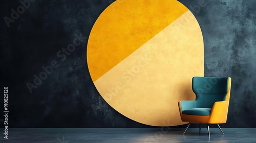 Harmonious Triad A Captivating Arrangement of Geometric Paintings with Repeating Designs for a Stunning Wall Display