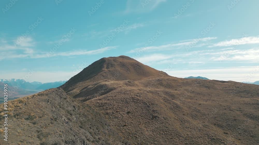 New Zealand Mountain Summit Drone Pull Away 4K 60FPS New Zealand Mountain Summit Drone Pull Away 4K 60FPS